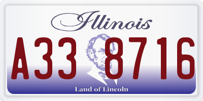 IL license plate A338716