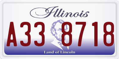 IL license plate A338718