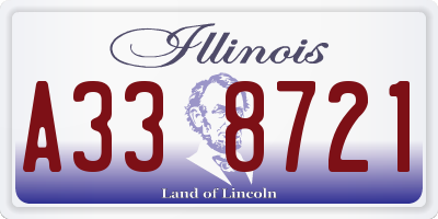 IL license plate A338721