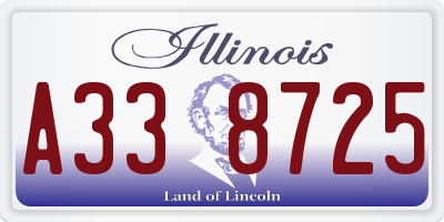 IL license plate A338725