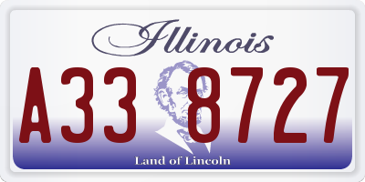 IL license plate A338727