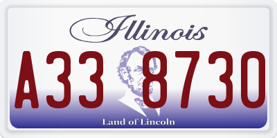 IL license plate A338730