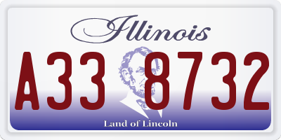 IL license plate A338732