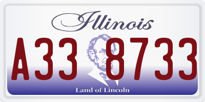 IL license plate A338733