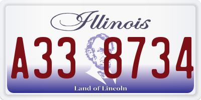 IL license plate A338734