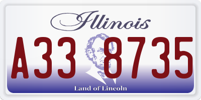 IL license plate A338735