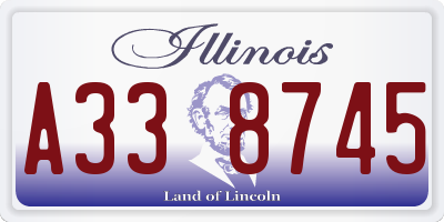 IL license plate A338745