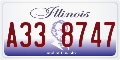 IL license plate A338747