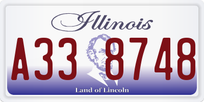 IL license plate A338748