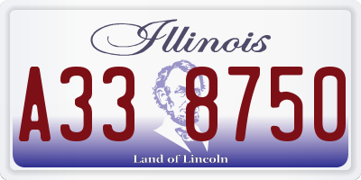 IL license plate A338750
