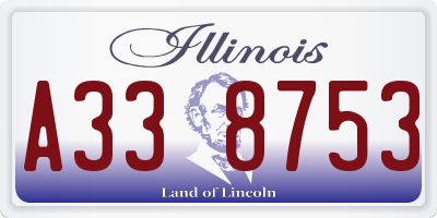 IL license plate A338753
