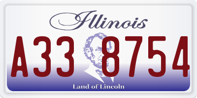 IL license plate A338754