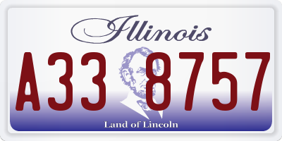 IL license plate A338757