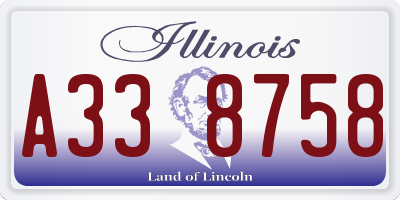 IL license plate A338758