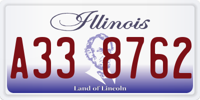 IL license plate A338762