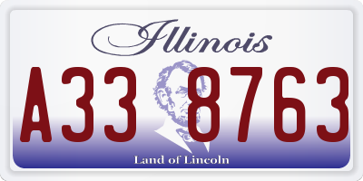 IL license plate A338763