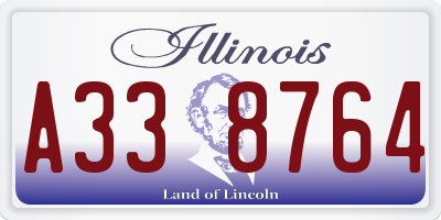 IL license plate A338764