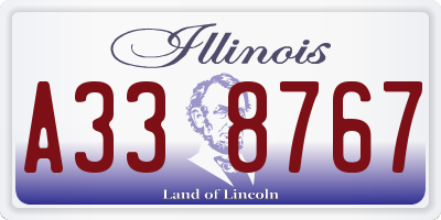 IL license plate A338767