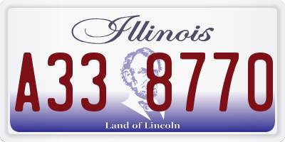 IL license plate A338770