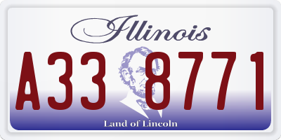 IL license plate A338771