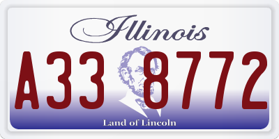 IL license plate A338772