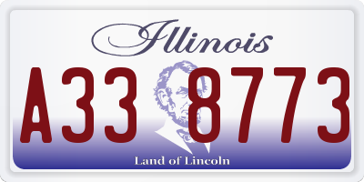 IL license plate A338773