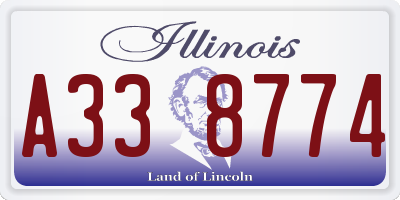 IL license plate A338774