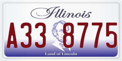 IL license plate A338775