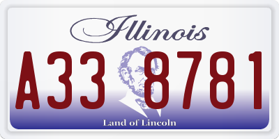 IL license plate A338781