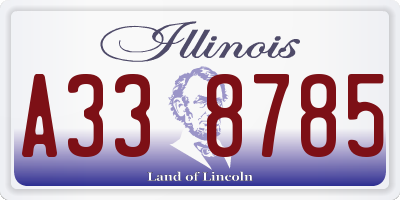 IL license plate A338785
