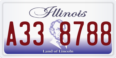 IL license plate A338788