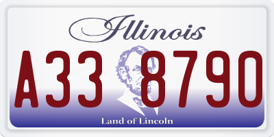 IL license plate A338790