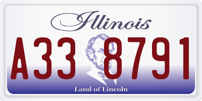 IL license plate A338791