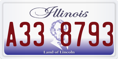 IL license plate A338793