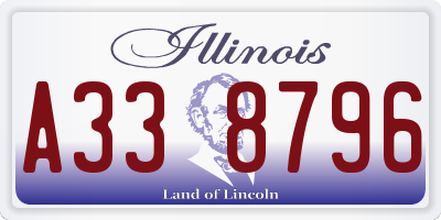 IL license plate A338796