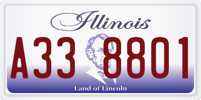 IL license plate A338801