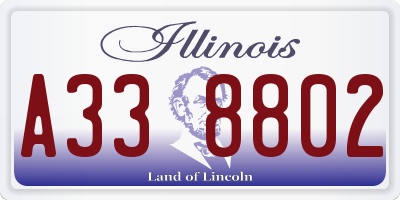 IL license plate A338802