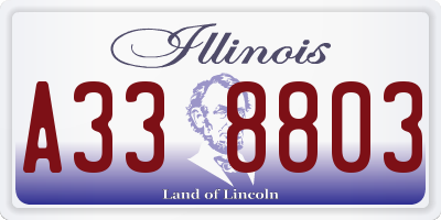IL license plate A338803