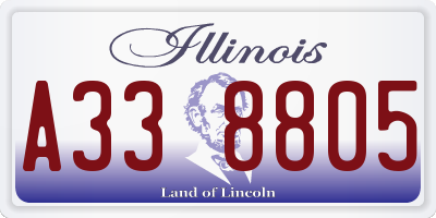 IL license plate A338805