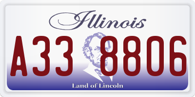 IL license plate A338806