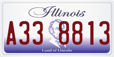 IL license plate A338813