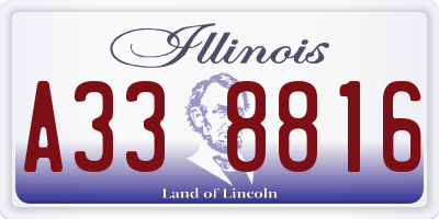 IL license plate A338816