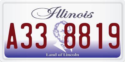 IL license plate A338819