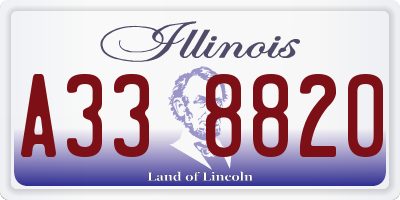 IL license plate A338820