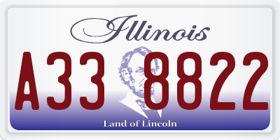 IL license plate A338822