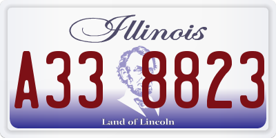 IL license plate A338823