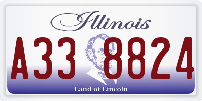 IL license plate A338824