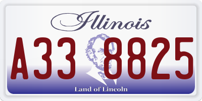 IL license plate A338825