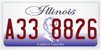 IL license plate A338826