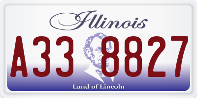 IL license plate A338827